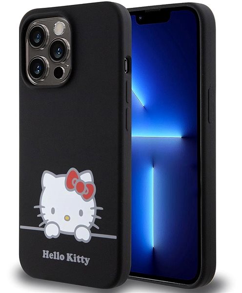 Handyhülle Hello Kitty Liquid Silicone Daydreaming Logo Backcover für das iPhone 13 Pro Black ...