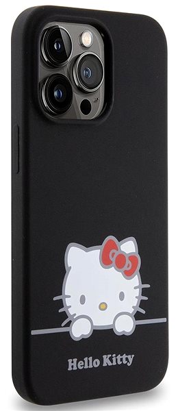 Telefon tok Hello Kitty Liquid Silicone Daydreaming Logo iPhone 13 Pro fekete tok ...