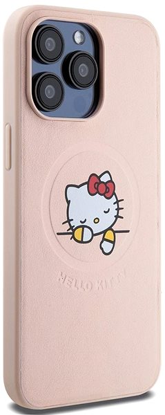 Telefon tok Hello Kitty PU Kitty Asleep Logo iPhone 15 Pro Max MagSafe rózsaszín tok ...