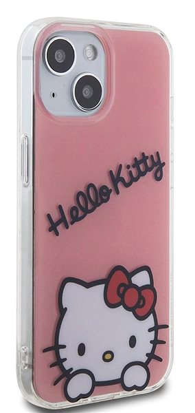 Handyhülle Hello Kitty Liquid Silicone Daydreaming Logo Backcover für das Phone 15 Pink ...