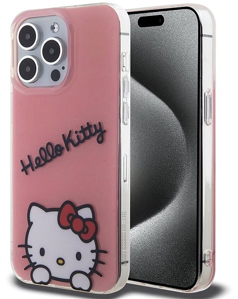 Kryt na mobil Hello Kitty IML Daydreaming Logo Zadný Kryt na iPhone 15 Pro Max Pink ...