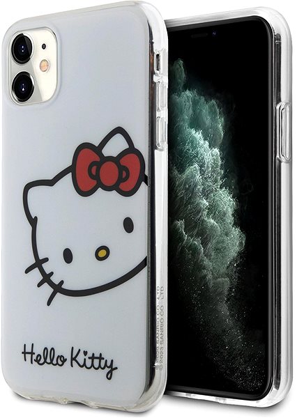 Telefon tok Hello Kitty IML Head Logo iPhone 11 fehér tok ...