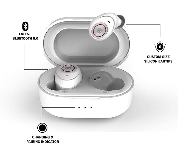 Kabellose Kopfhörer HiFuture TidyBuds White Mermale/Technologie
