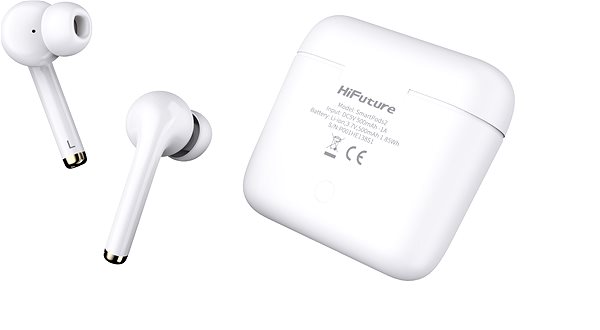 Kabellose Kopfhörer HiFuture SmartPods 2 White Rückseite