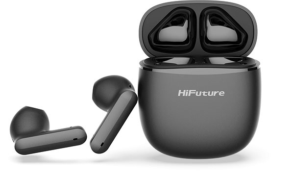 Wireless Headphones HiFuture ColorBuds Black Lateral view