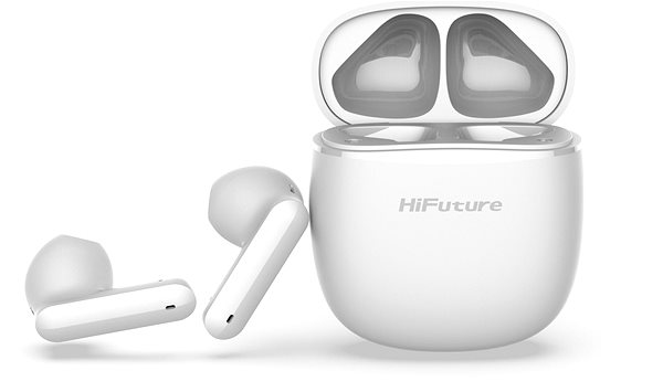 Wireless Headphones HiFuture ColorBuds White Lateral view