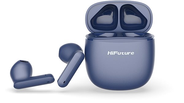 Wireless Headphones HiFuture ColorBuds Dark Blue Lateral view