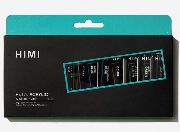 Acrylic paints for canvas HIMI Set 12 × 12 ml .