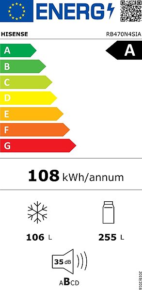 Refrigerator HISENSE RB470N4SIA ...