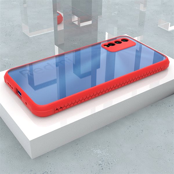 Kryt na mobil Hishell two colour clear case for Xiaomi Redmi 9T red ...