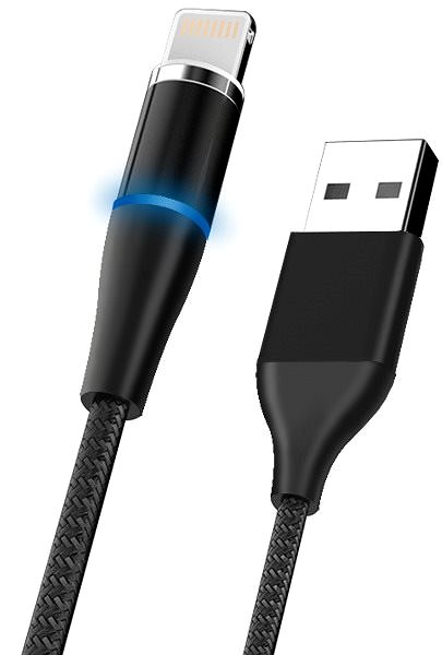 Adatkábel Hishell 4in1 Magnetic Data & Charging Cable (2 x USB-C + Lightning + Micro USB) fekete Csatlakozási lehetőségek (portok)