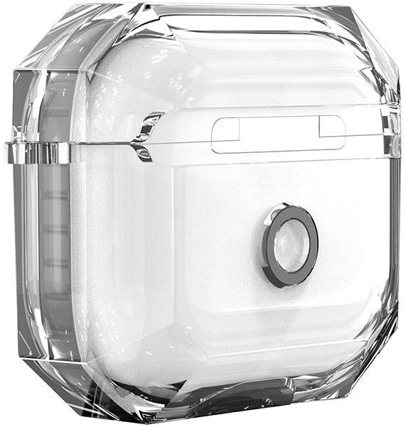 Kopfhörer-Hülle Hishell Two Colour Clear Case for Airpods 3 Black Seitlicher Anblick