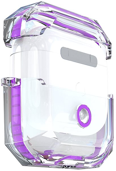 Headphone Case Hishell Two Colour Clear Case for Airpods 3 Purple Features/technology