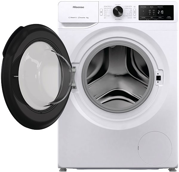 Slim steam washing machine HISENSE WF3V742BWS ...