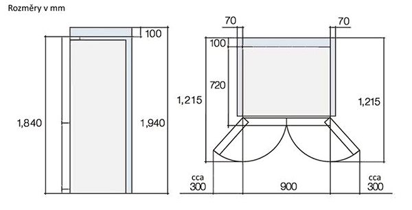 American Refrigerator HITACHI R-WB640VRU0-GMG Technical draft