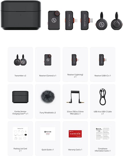 Mikrofon Hollyland Lark M2S Ultimate Combo Wireless Microphone ...