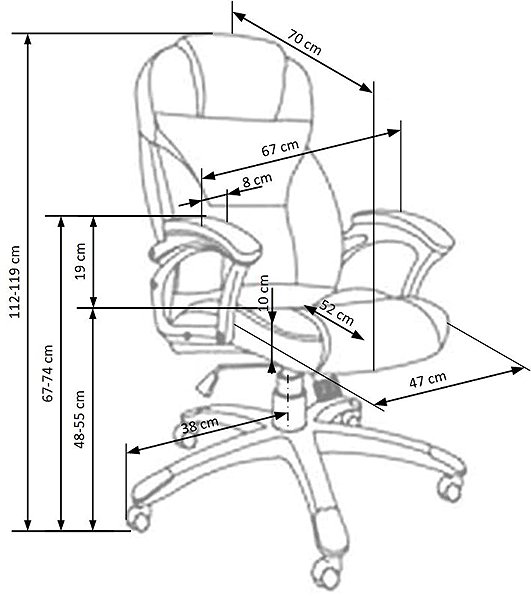 HALMAR Desmond office chair, grey.