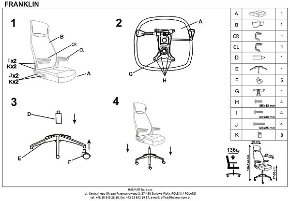 Office Chair HALMAR Franklin ...