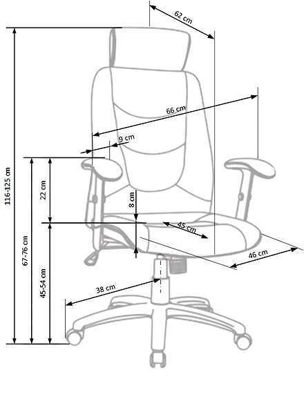 Office Armchair HALMAR Stilo black ...