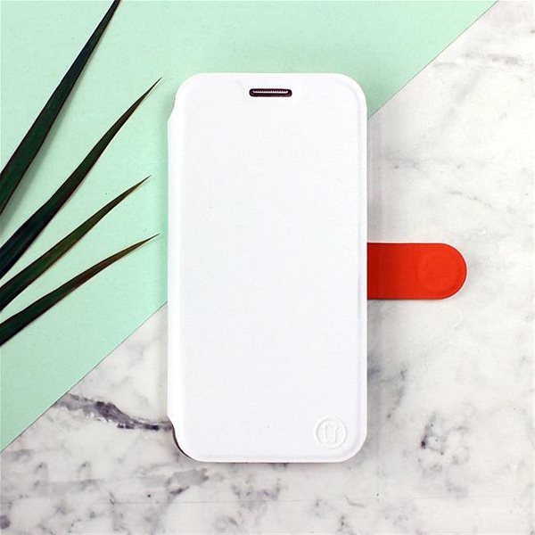 Pouzdro na mobil Mobiwear flip pro Alcatel 1 2022 - White&Orange ...