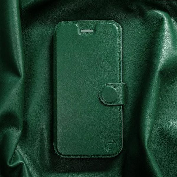 Pouzdro na mobil Mobiwear kožené flip pro Apple iPhone 14 - Zelené ...