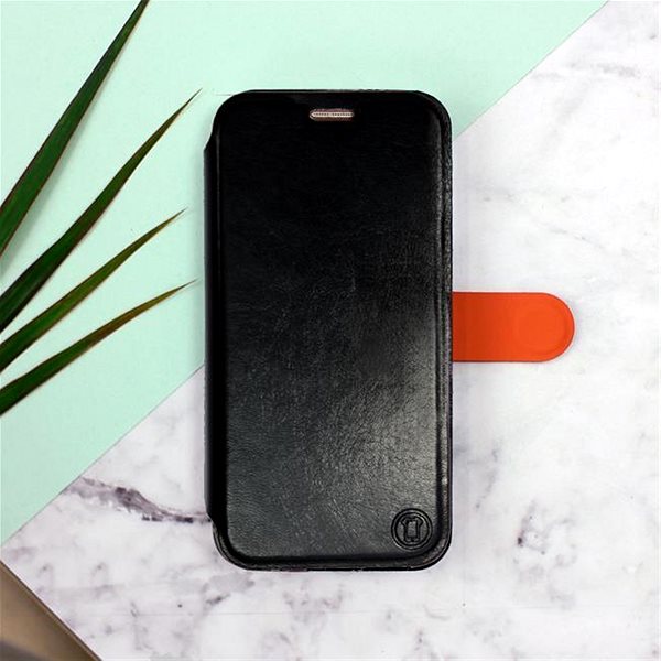 Pouzdro na mobil Mobiwear flip pro Apple iPhone 14 Plus - Black&Orange ...