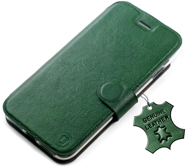 Puzdro na mobil Mobiwear kožené flip na Xiaomi Redmi Note 12 Pro 5G - Zelené ...