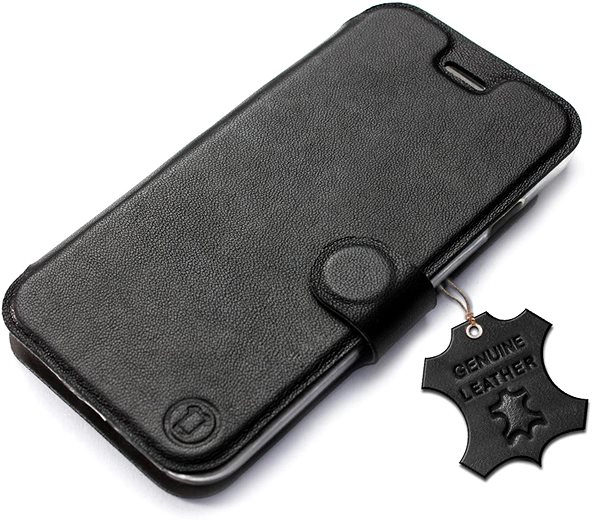 Pouzdro na mobil Mobiwear kožené flip pro Realme GT3 - Černé ...
