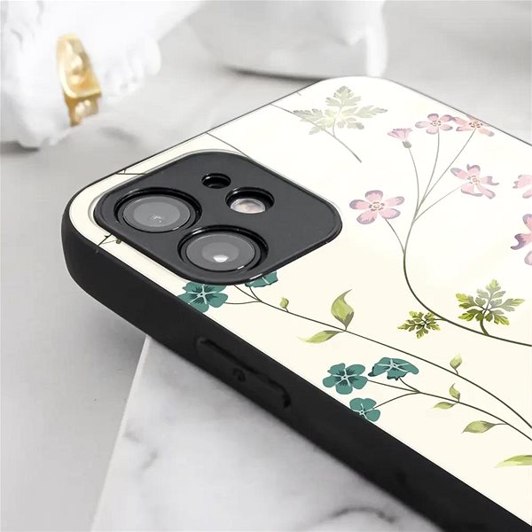 Kryt na mobil Mobiwear Glossy lesklý pre Xiaomi Redmi 6 – G035G – Tenké rastlinky s kvetmi ...