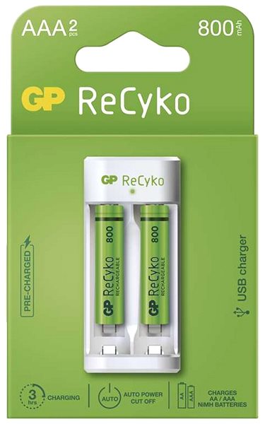 Batterieladegerät GP Eco E211 + 2 × AAA ReCyko 800 ...