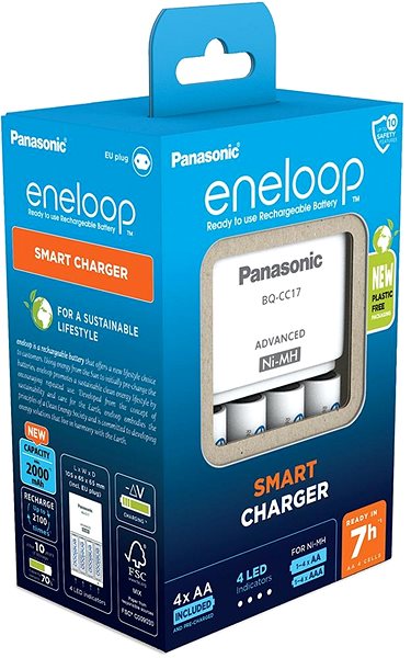 Batterieladegerät Panasonic eneloop NAB. KJ17MCC40E 4xAA N ...