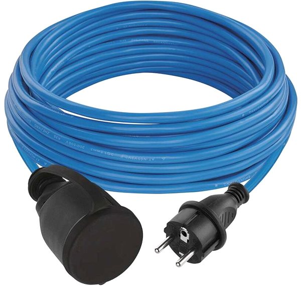 Hosszabbító kábel EMOS Időjárásálló kábel, 10 m, 1 aljzat, kék, szilikon, 230 V, 1,5 mm2 ...