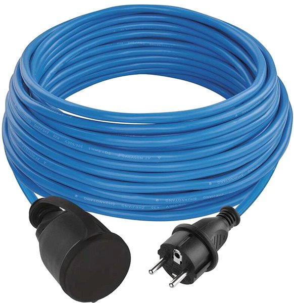 Hosszabbító kábel EMOS Időjárásálló kábel, 20 m, 1 aljzat, kék, szilikon, 230 V, 1,5 mm2 ...