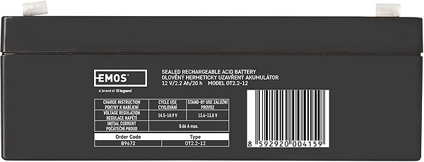 USV Batterie EMOS Wartungsfreier Bleiakku 12 Volt / 2,2 Ah - Faston 4,7 mm ...