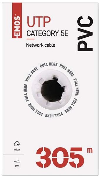 LAN-Kabel EMOS Datenkabel UTP CAT 5E PVC Basic, 305m Verpackung/Box