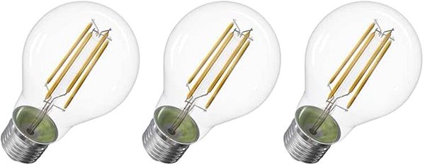 LED žiarovka EMOS Filament A60 / E27 / 3,8 W (60 W) / 806 lm / teplá biela, 3 ks ...