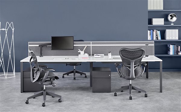 Office Chair Herman Miller Mirra with Backrest Butterfly, For Soft Floors - Black Lifestyle
