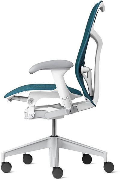 Office Chair HERMAN MILLER Mirra 2 with Butterfly armrest, for hard floors - blue and white ...