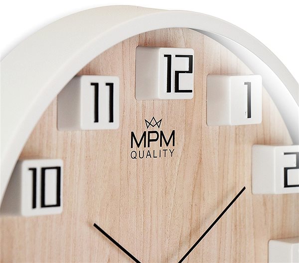 Wall Clock MPM Gamali E01.4289.0053 light brown ...