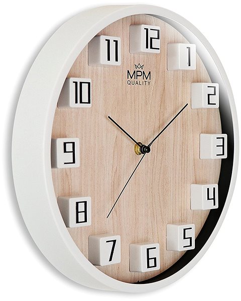 Wall Clock MPM Gamali E01.4289.0053 light brown ...