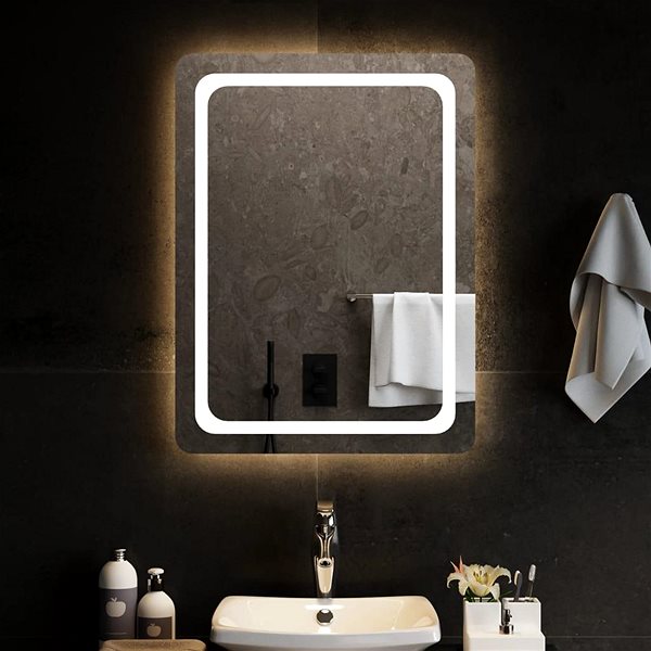 Zrkadlo Shumee Kúpeľňové s LED osvetlením 60 × 80 cm ...