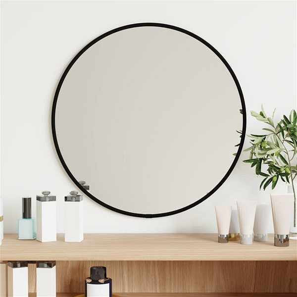 Zrkadlo Shumee Nástenné okrúhle čierne 40 cm ...