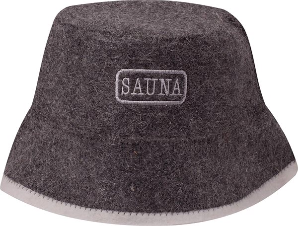 Szauna sapka SOTRA Szaunasapka SAUNA hímzéssel, szürke, gyapjú ...