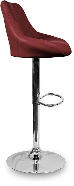 Aga bar stool in dark red.