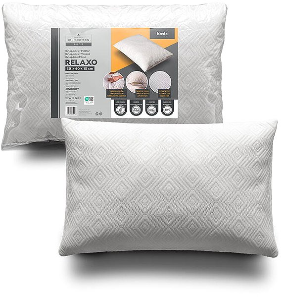 Anatomical pillow John Cotton Relaxo orthopedic pillow 40 × 60 cm white .