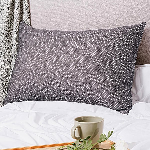 Anatomical pillow John Cotton Relaxo orthopaedic pillow 40 × 60 cm grey .