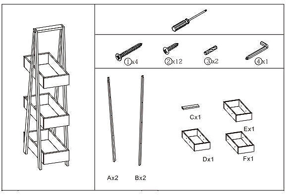 Shelving Unit 5FIVE SIMPLY SMART Bathroom shelf, 3 levels bamboo, black ...
