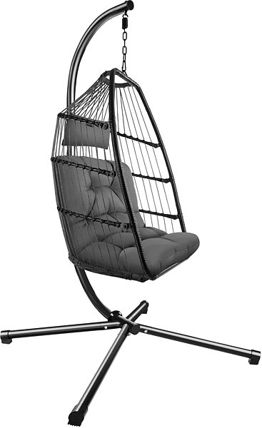 Hanging armchair Tectake Ariane hanging armchair, dark grey .