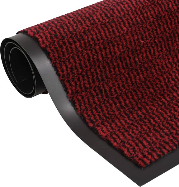 Rohožka Shumee Protiprachová obdĺžniková rohožka všívaná 80 × 120 cm červená ...