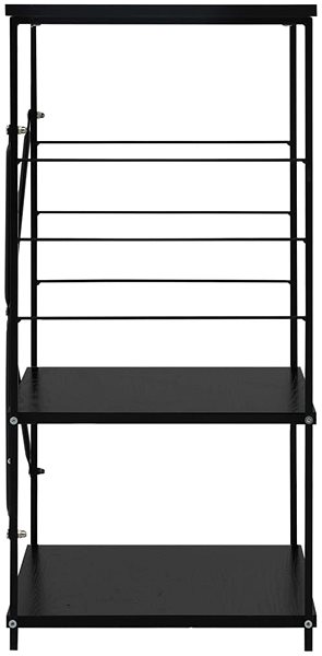 Shelving Unit SHUMEE Microwave cabinet, black, 60 × 39,6 × 79,5 cm, composite wood ...